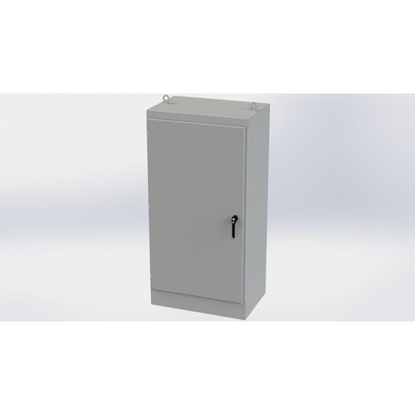 3 Point Latch with Padlock/Keylock Handle Electrical Enclosures, 72 in H, 24 in D, 36 in W